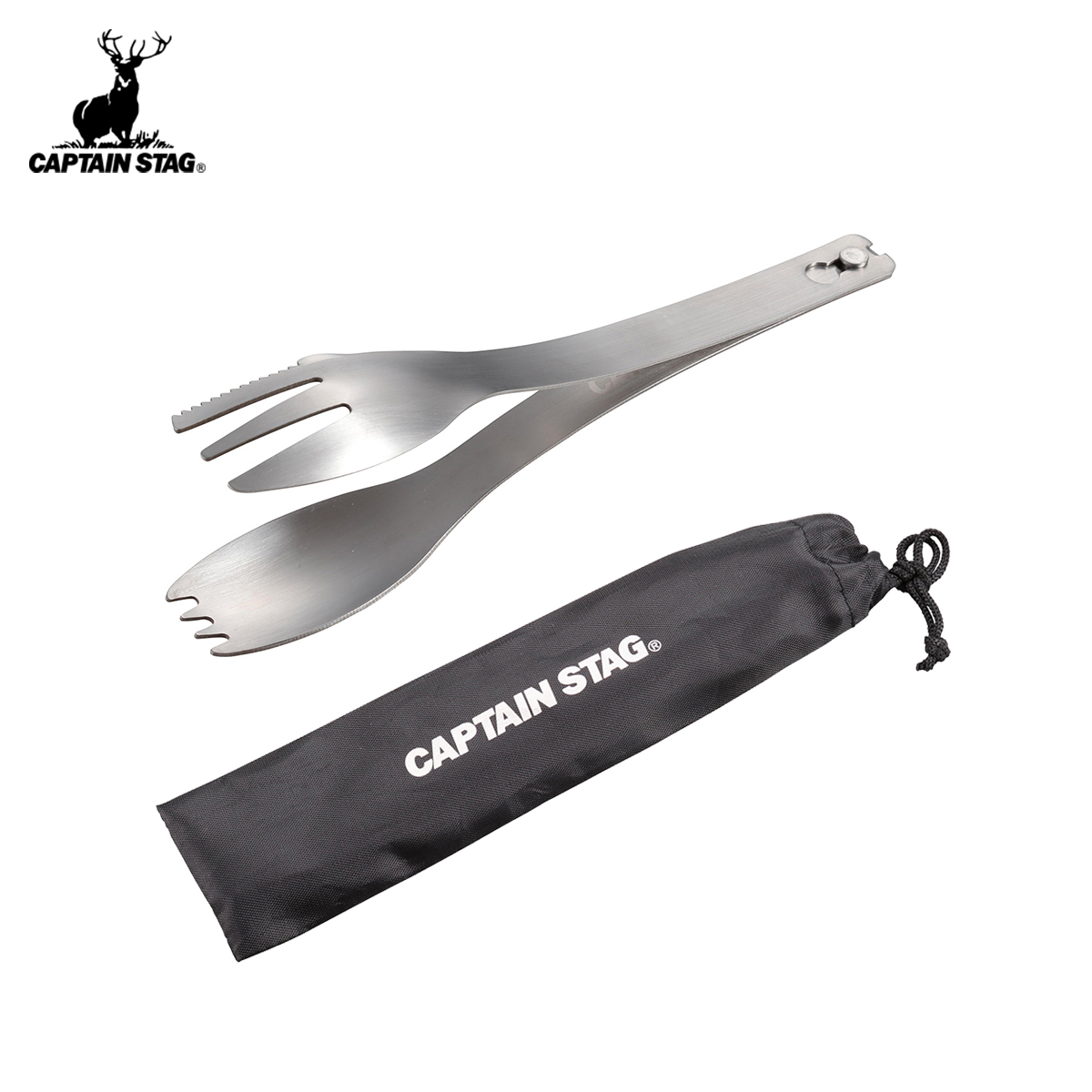 户外不锈钢烧烤夹captainstag