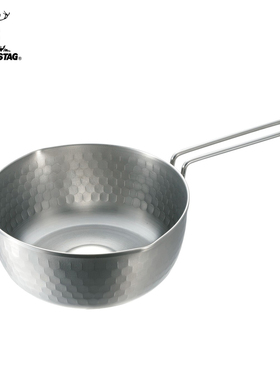 CAPTAIN STAG 不锈钢雪平锅日本进口加厚煮面汤锅电磁炉折叠奶锅