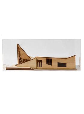 现简约亚克力罩建筑摆件样版房售楼处书房展厅隔断木房子饰品