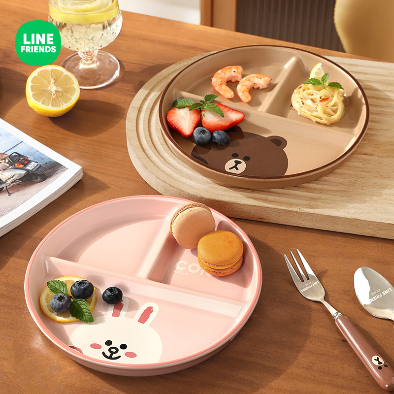 分格餐盘家用分食211减脂减肥专用定量陶瓷水果盘子大人儿童餐盘