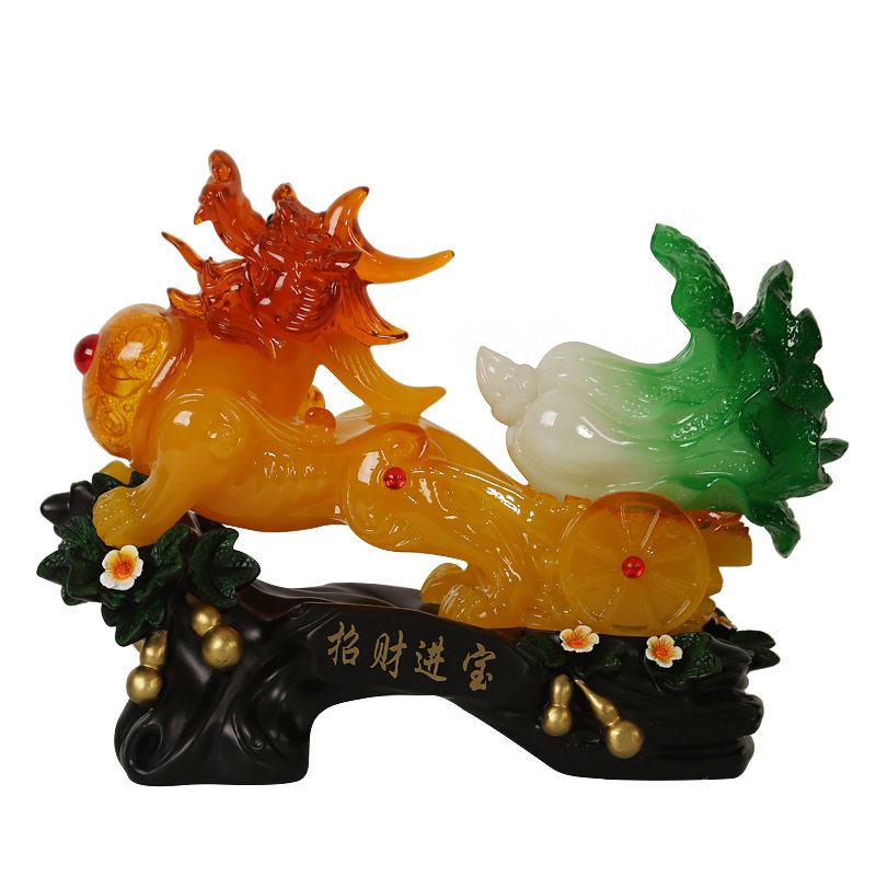 仿玉招财貔貅摆件家居客厅玄关公桌书房装饰品开业乔迁礼品