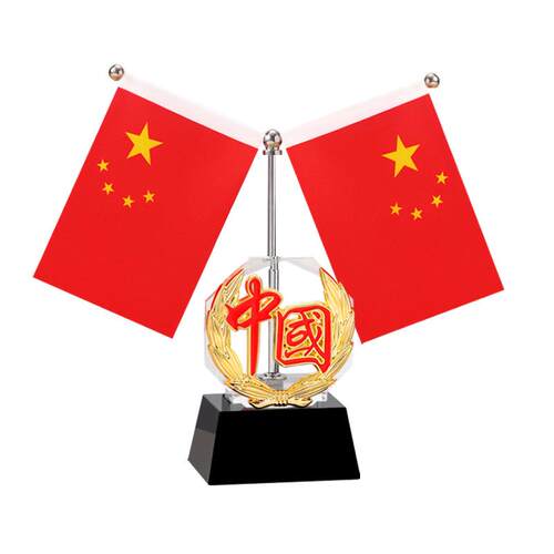 五星红旗国旗摆件办公室桌面前台会议室创意高端大气好物装饰礼品