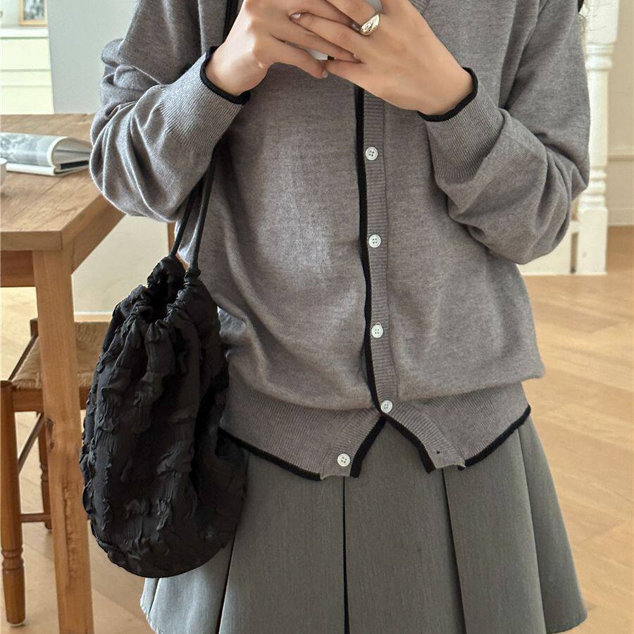 优选新款小众双肩包女生ins韩版背包双肩女生休闲水桶尼龙拉绳束