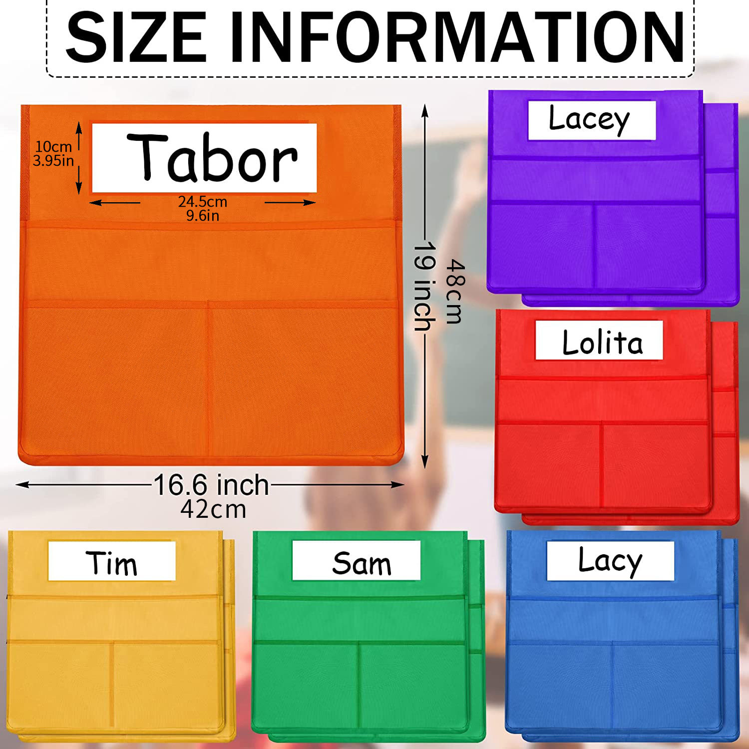 新品 新品TOP椅背挂袋收纳袋存放课堂用品学生椅靠背整理挂袋