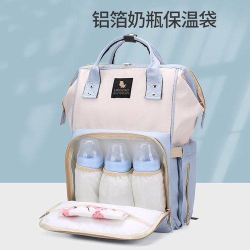 新款 母婴包便携保温大容量双肩背包多功能手提外出宝妈牛津布妈