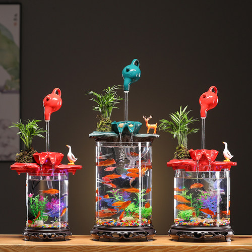 一步隆瓷流水摆件循环水