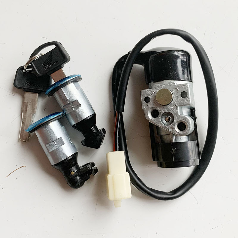 适用五羊本田小公主100 WH100T-6老款公主两线套锁点火锁原装