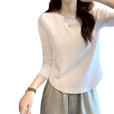 德绒长袖t恤女磨毛打底衫上衣冬