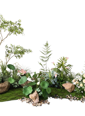 野花庭院仿真树绿植摆件造景