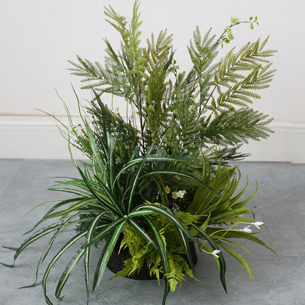 小型仿真绿植摆件庭院景观布置创意植物软装造景花草橱窗装饰套装