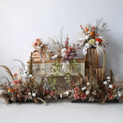 干芦苇美陈花艺套装婚礼活动迎宾区布置花桌花路引地排仿真树枝