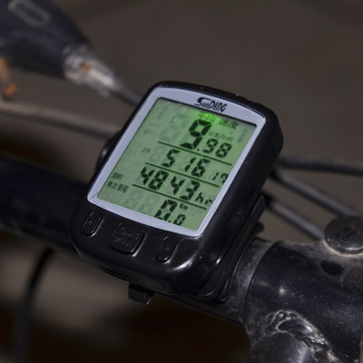 自行车码表山地车速度表公路车夜光防水测速器中文大屏通用里程表