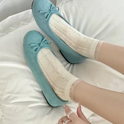 透气夏天夏季中欧根纱女短袜系网眼奶油镂空女花边短筒袜袜子薄款