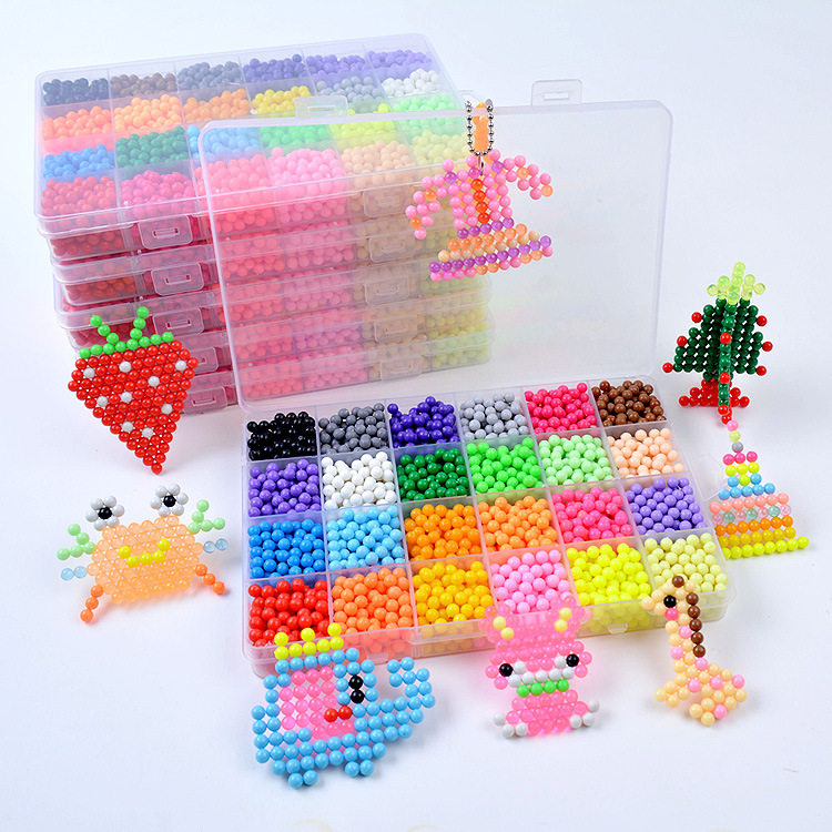 水雾魔法拼豆珠手工diy男孩女孩拼图水溶珠益智儿童玩具小孩礼物,玩具/童车/益智/积木/模型,建筑/DIY小屋/拼装模型,淘宝优惠券,粉丝福利购,淘宝优惠卷