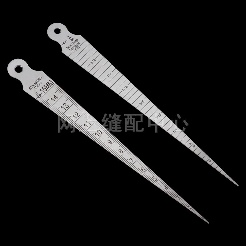 厂家直销多功能楔形塞尺 间隙尺锥度尺不锈钢孔径规斜尺1-15mm