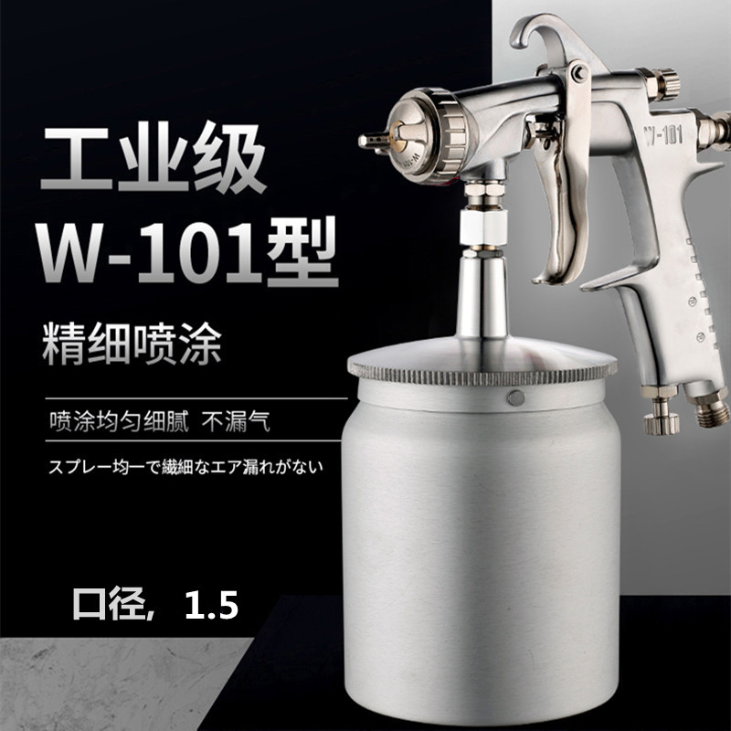 日本佐崎W-101油漆喷漆枪W-71乳胶漆汽车家具涂料气动W-77喷枪