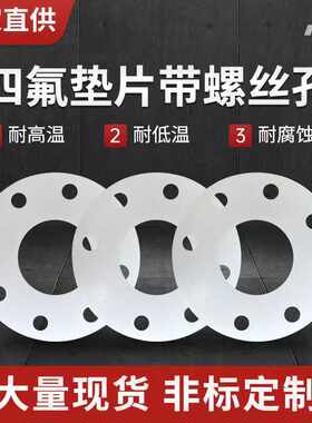 定制带孔垫片PTFE聚乙烯四氟垫片异型铁氟龙耐腐蚀法兰垫片