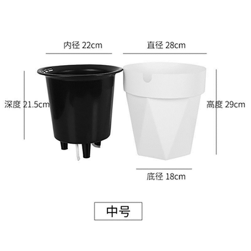 客厅办公室大型植物花盆大口径高深花盆自吸水塑料花盆花盆