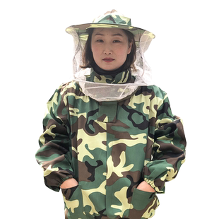 防蜂服全套透气专用养蜂服防蜂衣胡蜂捉蜂防护服加厚蜂衣送手套