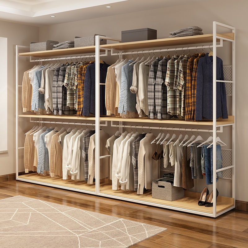 铁裁缝悬挂松木简约组装衣柜