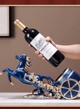 马到成功轻奢高档葡萄红酒架子客厅酒柜装饰品摆件高端大气上档次