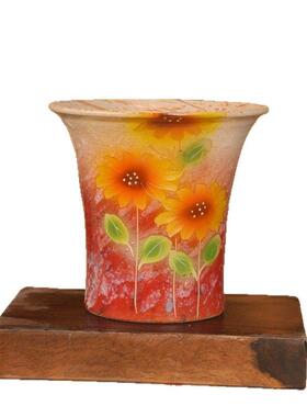 景德镇陶瓷花盆中式手工蛮腰客厅大号绿色盆景兰花三角梅专用花器