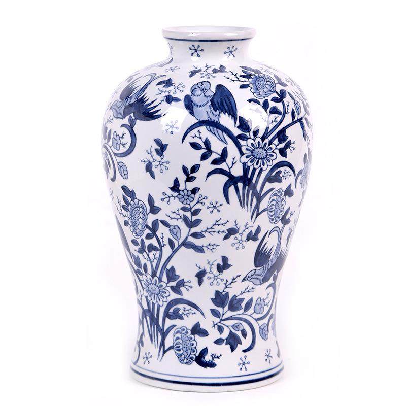 仿古手绘青花瓷陶瓷花瓶摆件中式古香古色客厅水培插花花器新中式,橡塑材料及制品,工业陶瓷,淘宝优惠券,粉丝福利购,淘宝优惠卷