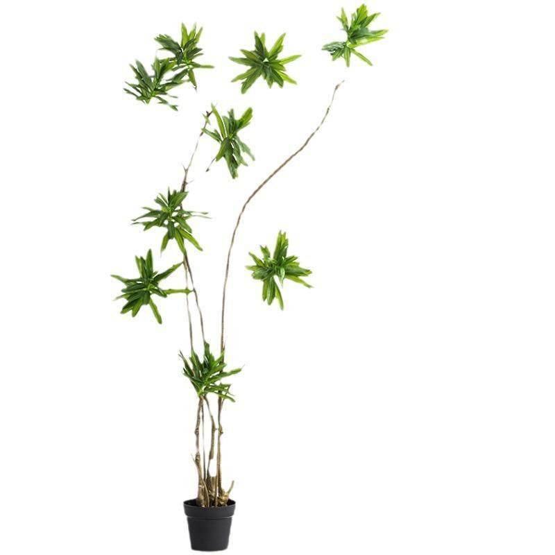 特惠直销仿真百合竹假绿植大型室内外仿生假花盆栽客厅落地摆件