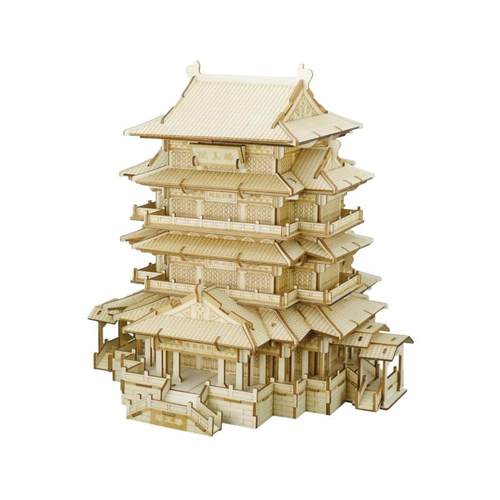 滕王阁-彩盒装厂家直销3D木制立体拼图拼板激光加工手工