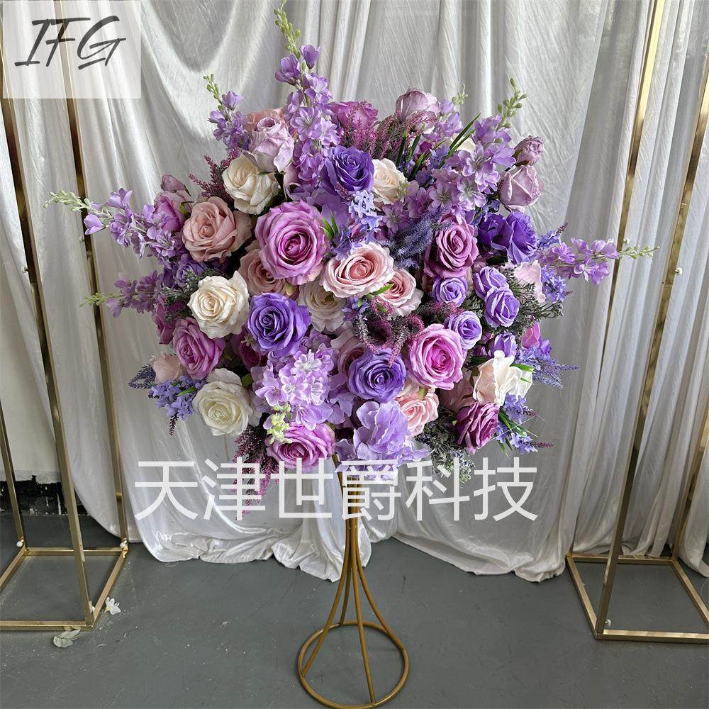 IFG新款婚礼布置仿真烛台花花器装饰桌花60cm紫色玫瑰花球,鲜花速递/花卉仿真/绿植园艺,仿真花,淘宝优惠券,粉丝福利购,淘宝优惠卷