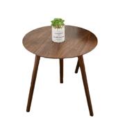 黑胡桃实木小圆桌客厅沙发边几卧室床边角几阳台桌几