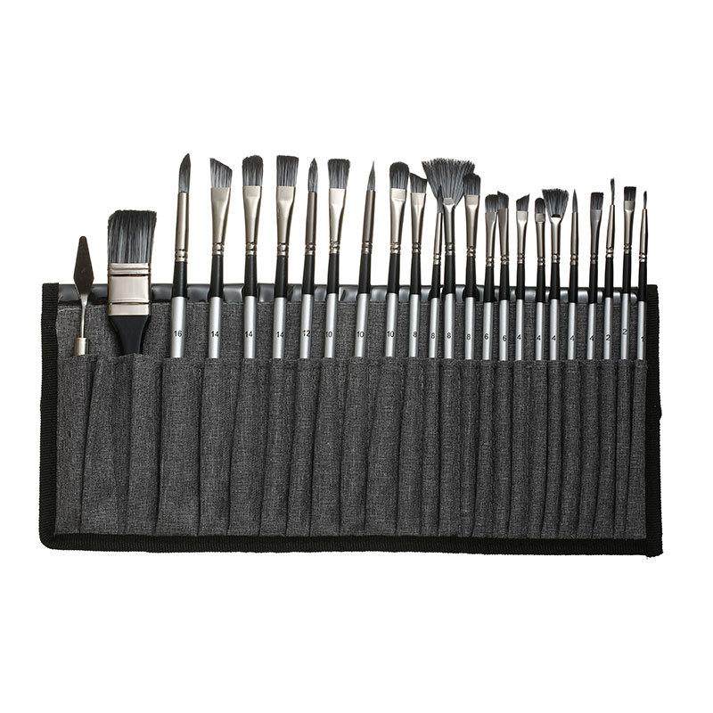 24支画笔套装帆布笔帘油画笔尼龙水粉水彩画笔厂家直销彩铅,玩具/童车/益智/积木/模型,画笔/画刷,淘宝优惠券,粉丝福利购,淘宝优惠卷