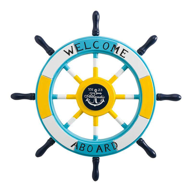 地中海木质船舵舵手装饰摆件挂饰实木方向盘工艺品62CM舵手壁挂,家居饰品,木雕,淘宝优惠券,粉丝福利购,淘宝优惠卷