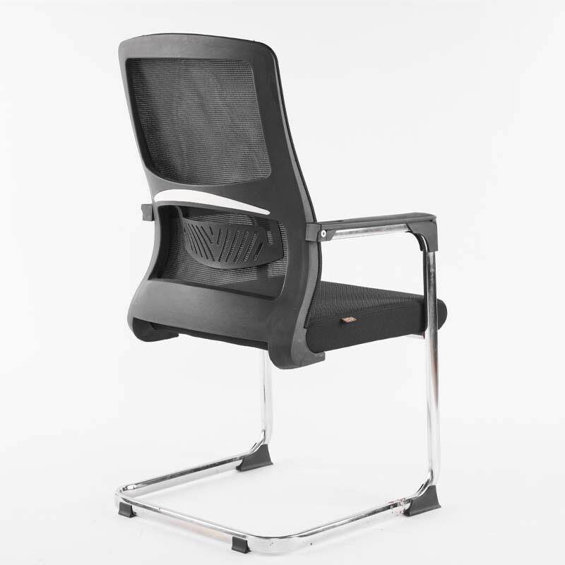 弓形网椅职员办公椅简约黑色员工椅子舒适乳胶坐垫电脑椅会议椅