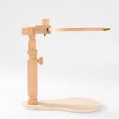 绣架可调式 木制便携式 实木十字绣架圆形台式 旋转手工刺绣绣花绣绷