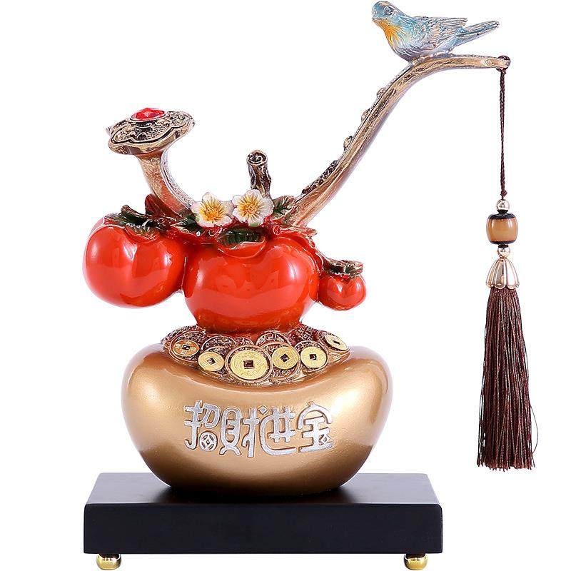 柿子摆件事事如意新中式客厅摆件创意家居装饰品酒柜乔迁之喜,家居饰品,装饰摆件,淘宝优惠券,粉丝福利购,淘宝优惠卷