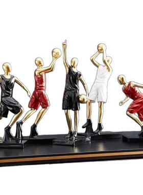 北欧书房篮球运动员轻奢摆件家居电视柜酒柜办公室书房卧室桌面装