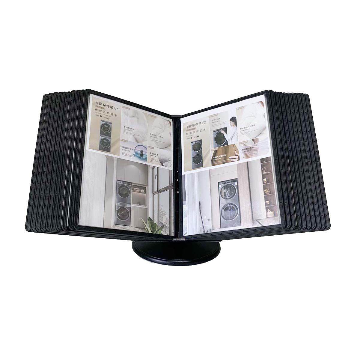 驰峰挂式资料册20页多层厂家翻页文件架壁挂式资料架A4车间配套