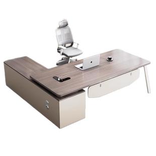 轻奢老板桌简约现代总裁经理办公桌主管办公室办公桌椅组合电脑桌