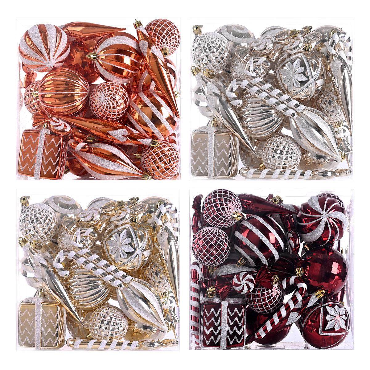 圣诞节装饰品圣诞树装饰挂件异形手绘电镀圣诞球塑料球圣诞套装,节庆用品/礼品,圣诞装饰品,淘宝优惠券,粉丝福利购,淘宝优惠卷