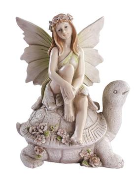 乡村园艺装饰树脂雕像工艺品少女花仙子摆件欧式创意花园庭院摆设