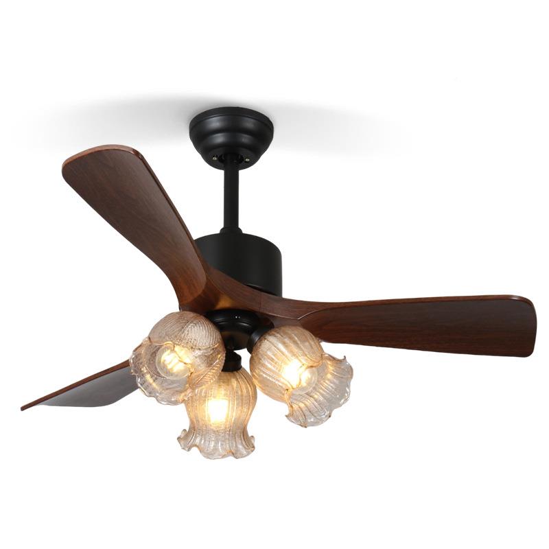 外无品牌/贸热销吊美式餐厅风扇灯大力中古客音厅扇护眼风静中山