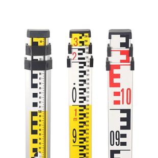 水准仪铝塔尺3米5米双刻度可升缩测量尺全站仪经纬仪标杆尺