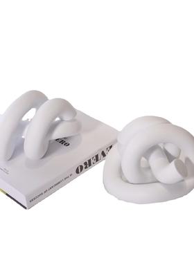 极简抽象树脂摆件缠绕扭结软装陈列艺术工艺品桌面软装饰品摆设