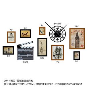 高分子_2462复古照片墙工业风组合相框餐馆装饰画框酒吧换相片