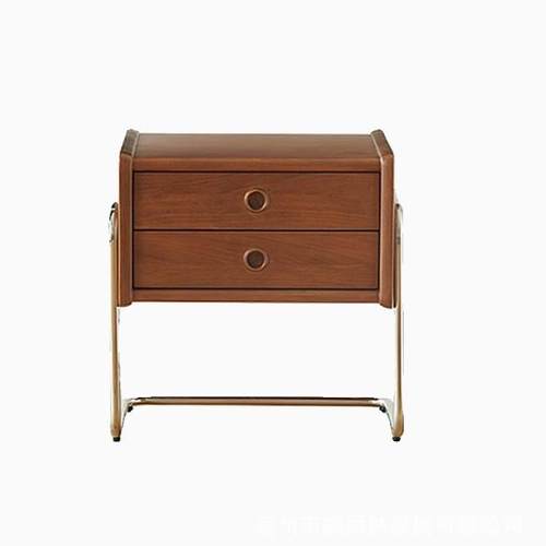 中古风实木床头柜北欧复古卧室柜储物收纳置物柜小户型ins床边柜