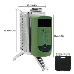 火力发电柴火炉折叠可充电户外野餐炉具不锈钢便携野营炉具