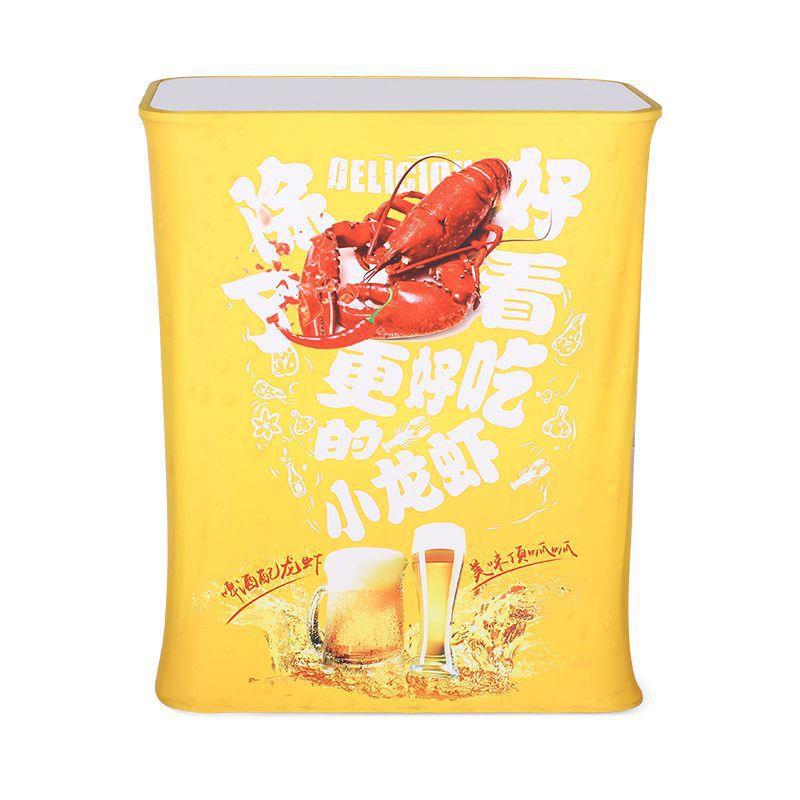 促销台伸缩折叠架子升降发光LED广告灯箱展台地推桌广告牌展示桌