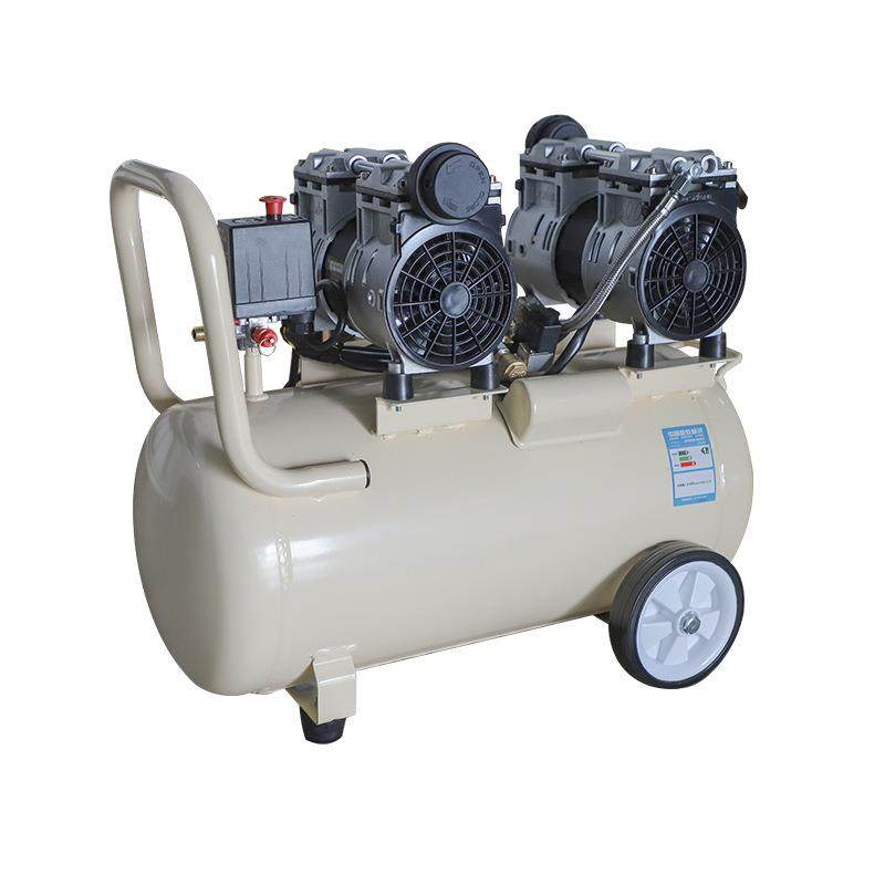 热转印机烫画机专用空压机50L双气缸气泵气压机降噪低噪静音无油