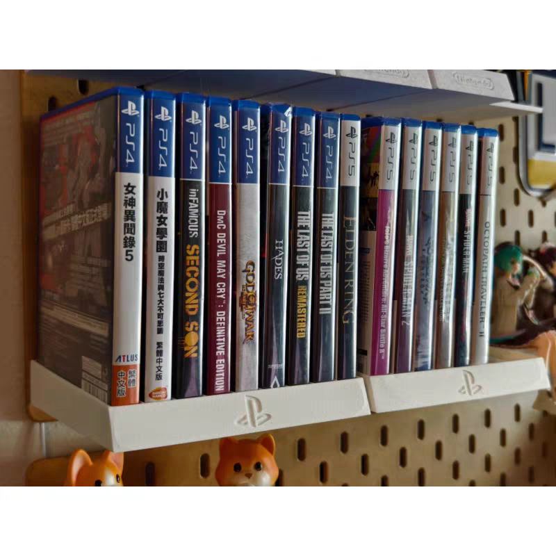 适用五金少女圆孔宜家洞洞板PlayStation PS4/5 9款游戏盒支架